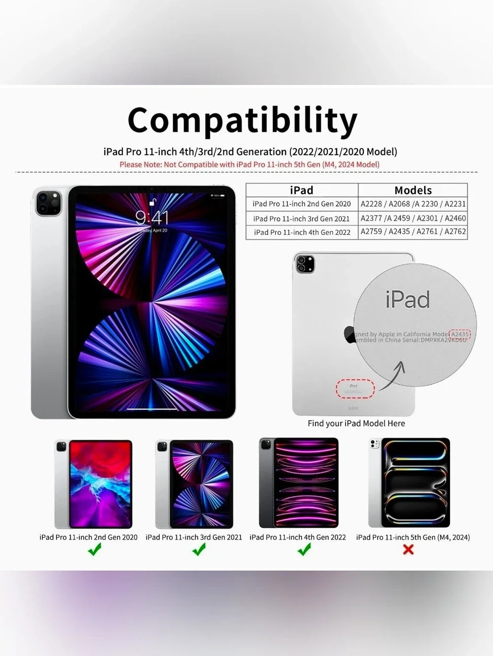 Green Tablet Folio Case - iPad Pro 11 Case 2021 (3rd Gen)